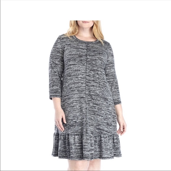 Tash + Sophie Dresses & Skirts - Tash + Sophie plus size 14W grey knit cozy dress